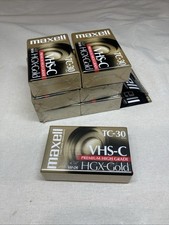 Maxell TC-30 VHS-C HGX Gold Camcorder Tapes Videocassette 7 Pack NEW SEALED