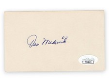 Joe Medwick Signed Autographed 3X5 Index Card Cardinals Dodgers JSA CF45845