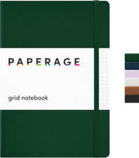 Graph Paper Journal Notebook, Dark Green , 160 Pages, Medium 5.6 in x 8 in - 10