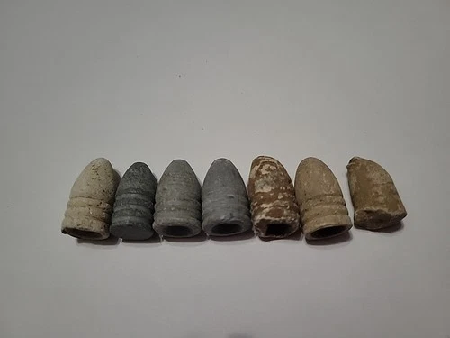 Lot Of 7 Mixed Civil War Bullets Estate Find