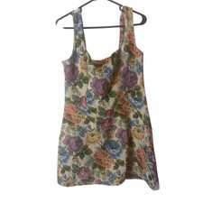 PrettyLittleThing Stone Floral Twill Bodycon Dress 12 c2