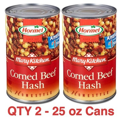 2 Pack Hormel Mary Kitchen Corned Beef Hash Homestyle Fully Cooked 25 oz Cans