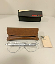 AO American Optical Original Pilot Matte Silver Sunglasses 57mm No Lenses