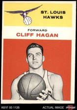 1961 Fleer #18 Cliff Hagan Hawks HOF Kentucky  5 - EX