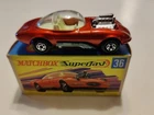 Lesney Matchbox Superfast Hot Rod Draguar No. 36 Jaguar 1970 Red Diecast Car