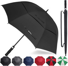 Large 58/62/68 Inch Automatic Open Golf Umbrella Double Canopy Windproof Waterpr