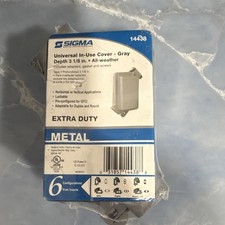 Sigma Universal In-Use Outlet Box Cover Gray Metal All-Weather Lockable