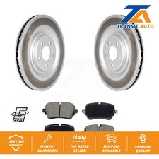[Rear] Coated Disc Brake Rotors Ceramic Pad Kit For Audi Q7 Q8 e-tron Quattro A8