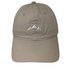 Mountain Slideback Baseball Cap Brown OS Adjustable Embroidered Outdoor Cap