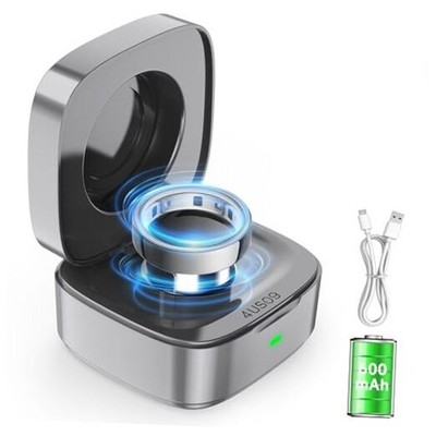Wireless Charging Case Compatible with Oura Ring Gen 4 Charger Size 7, 600mAh