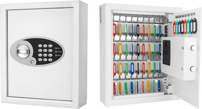 48 Position Key Cabinet with Digital Keypad Wall Mounted Safe Organizer