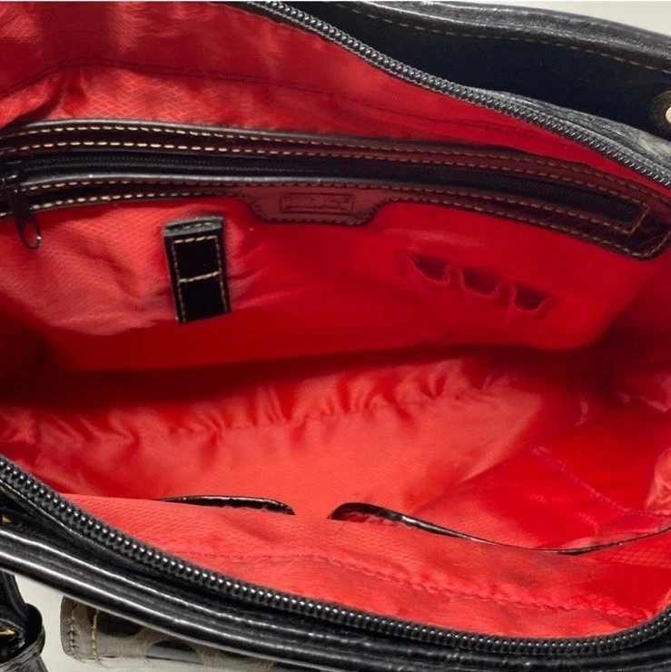 Bolso de Hombro MC Marc Chantal Negro+Gris Polkadot Cocodrilo Repujado Foto 4 de 4