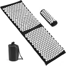 QWORK Acupressure Mat and Pillow Set – Extra Long 47"X16.5" – Neck & Back Pain R