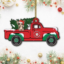 Chihuahua Ornaments for Christmas Tree 2024 - Black Chihuahua Christmas Decor...