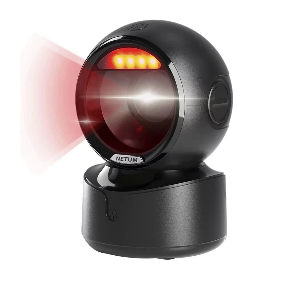  A5 Desktop 2D QR Barcodescanner, Freihändiger Omnidirektionaler USB-Barcod2300