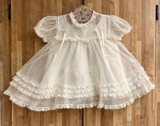 Vintage Mid Century Toddler Party Dress With Slip Size 2T