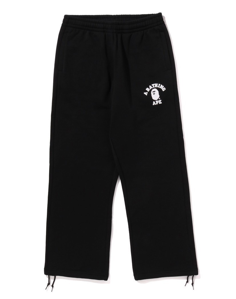 A BATHING APE Men's COLLEGE OVERSIZED FIT WIDE LEG SWEAT PANTS