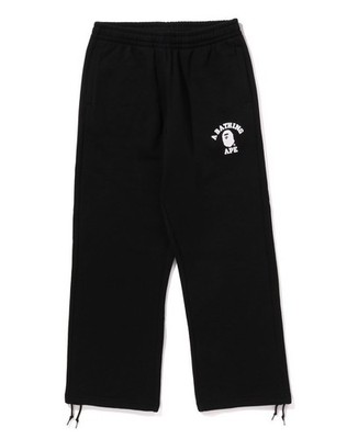 A BATHING APE Men's COLLEGE OVERSIZED FIT WIDE LEG SWEAT PANTS