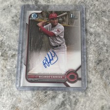 2022 1st Bowman Chrome Ricardo Cabrera Auto #CPA-RCA