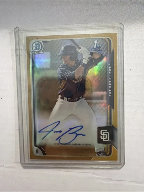 2015 Bowman Chrome Jake Bauers Auto Gold /50 Padres Rare Sp