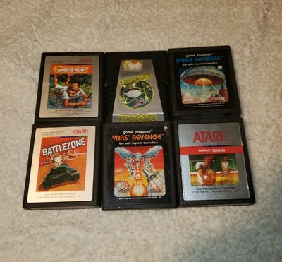 Atari 2600 Game Lot  Tested Classic Arcade Space Invaders, Frogger and More