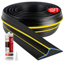 Universal Garage Door Threshold Seal Strip 20FT Kit, Bottom Waterproof Rubber We