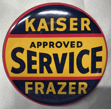 Retro 1940's Kaiser Frazer "Approved Service" 3" Button Pin