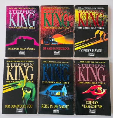 Stephen King. The Green Mile. 6 Taschenbücher. Komplett Bastei Lübbe 1996