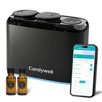 Smart Essential Oil Diffuser with Dual Nozzle & App Control, Waterless Diffus...