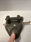 Vintage black cast iron punch with dual horizontal levers and gold “Wilson Jones Marvel 60 Hole” text on side.