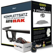 F�r MG 3 Flie�heck Typ ZP2 Anh�ngerkupplung starr +eSatz 7pol 02.2024-jetzt Set