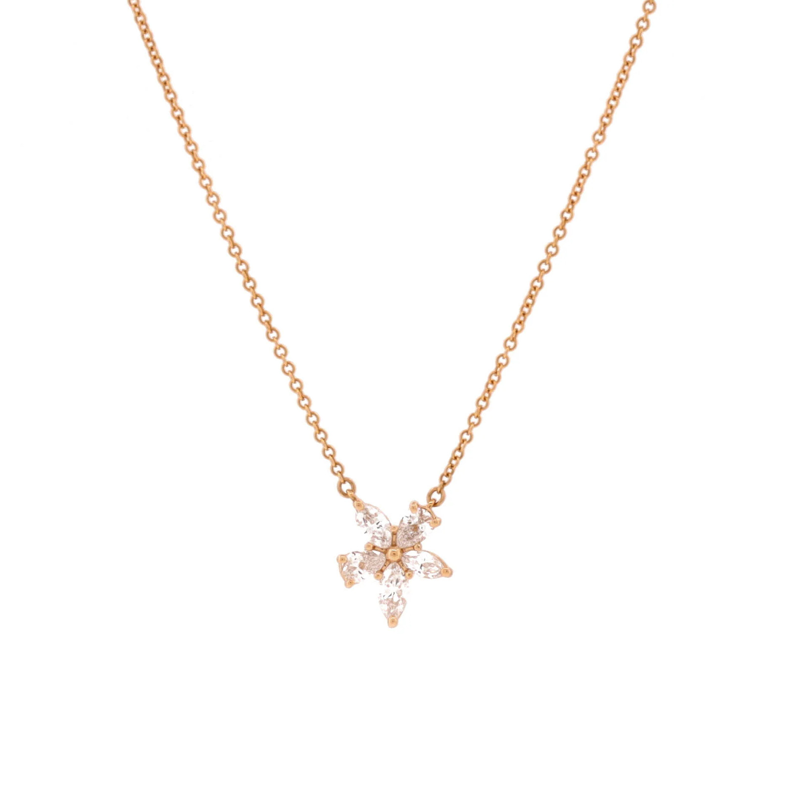 Tiffany & Co. Victoria Mixed Cluster Pendant Necklace 18K Rose Gold with 5