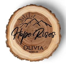 Personalized Wood Coaster Set, Create Your Own Custom Engraved Design, Real Wood