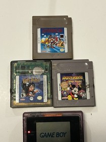 Nintendo Game Boy Color Handheld System - Atomic Purple tested works (NO SOUND)