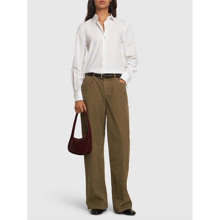 FILA Camicia donna THE ROW stand up cotone autunno inverno nuova camicia top