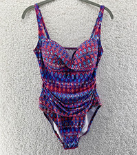 La Blanca Multicolor One Piece Swimsuit Santorini Slimming Women's Size 10