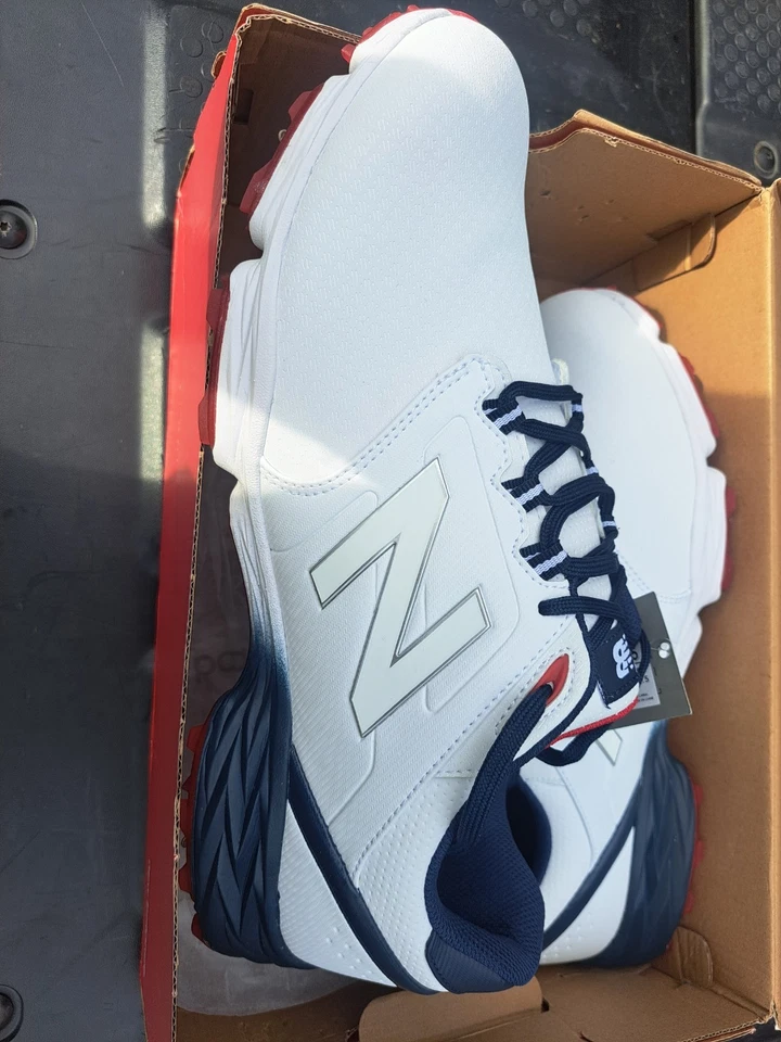 New Men's New Balance Striker V3 Golf Shoes Never Worn Size 15D Red white blue - Image 3 of 4