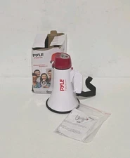 Pyle Megaphone Speaker PA Bullhorn - Built-in Siren - 20 Watt Adjustable