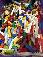 LEGO BRICKS 1x3 1x5 1x6 1x8 1x10 1x12 VARIOUS MIXED COLOURS 200g BUNDLE JOBLOT