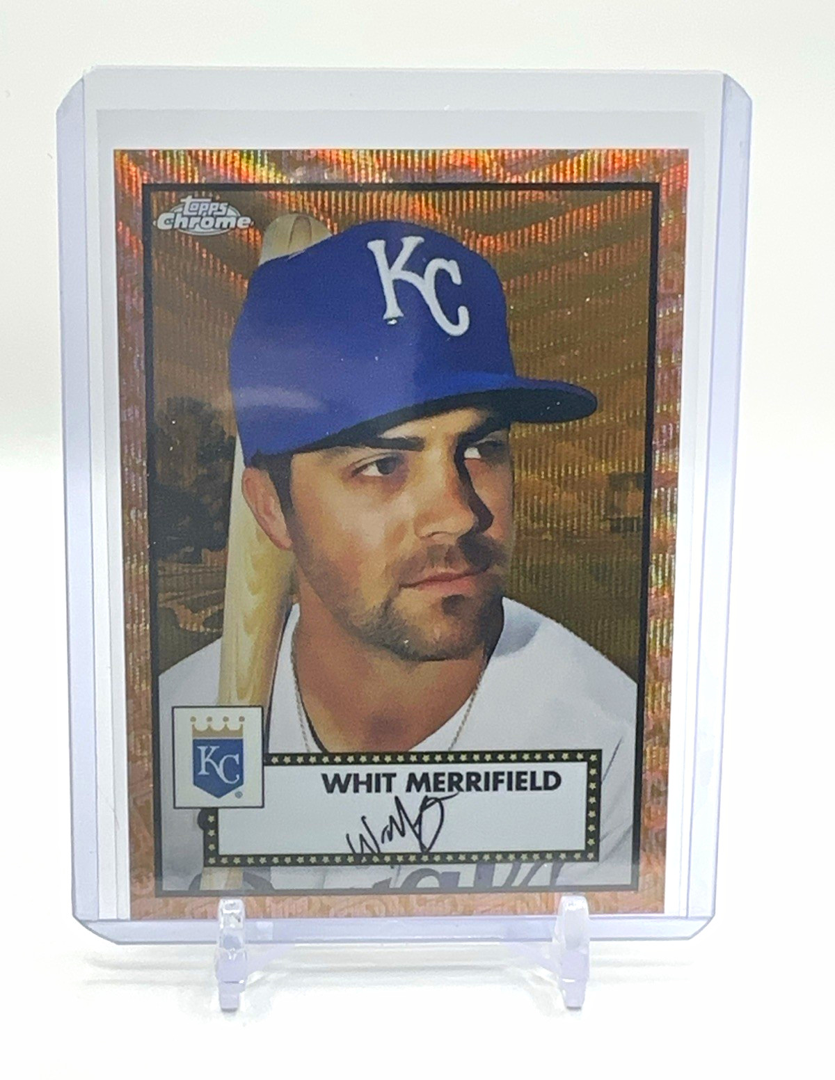 Topps 2021 Chrome Platinum Whit Merrifield Gold Rose 70th Wave /50 #198