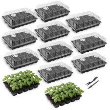 Mr. Pen- Seed Starter Tray Kits, 10 Set, Total 150 15-Cells 10-Pack, Black