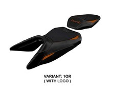 Seat saddle cover Haiti Orange OR + logo TPZ Italia for KTM 390 Duke 2017 > 2023