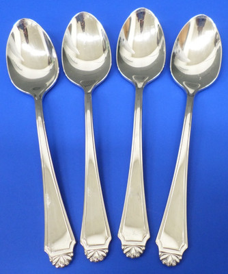 4 - Oneida HENLEY Glossy Cube Mark Stainless Flatware 6 1/4'' TEASPOONS