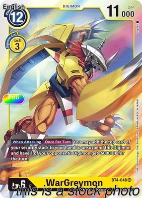 WarGreymon [BT-04 - BT4-048 SR] Super Rare NM