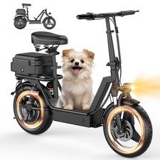 Electric Scooter with Seat Peak 1500W Motor Up to 25MPH 45 Miles 14" for Adults