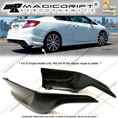 For 12-13 Honda Civic 9th Gen Coupe Si HFP Style Rear Lower Bumper Splitter