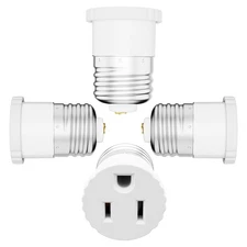 Light Bulb Socket to Outlet Plug Adapter