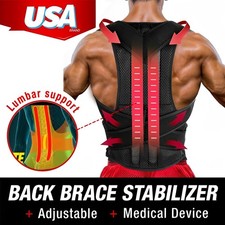 Back Posture Corrector for Men and Women Full Back and Neck Support with Straps