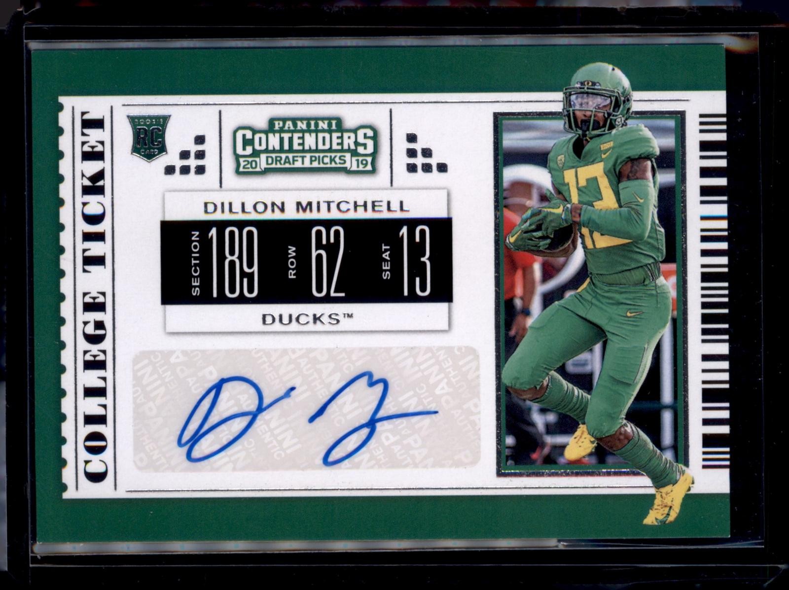 2019 Panini Contenders Draft Picks Collegiate #244 Dillon Mitchell