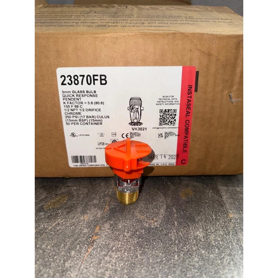 Cabezal de rociador colgante Viking VK3021 23870FB QR 5,6 K cromo 155 F nuevo Foto 2 de 4